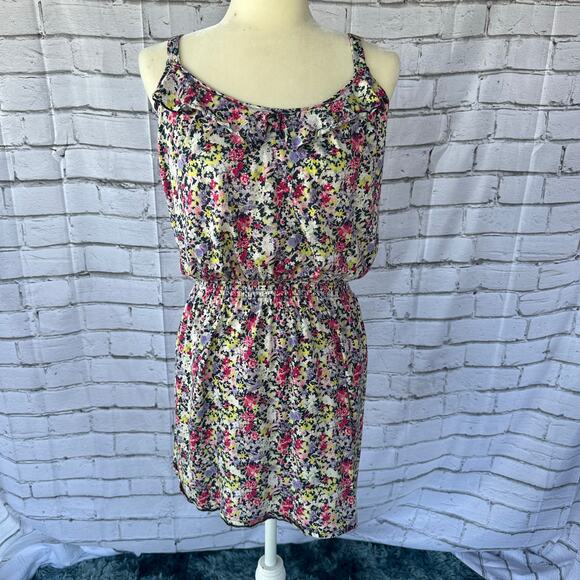 Preowned Express Medium Floral Elastic Waist Sundress - Picture 1 of 7